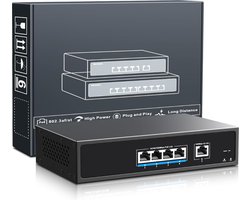 Netwerk Switch 4 Poorten - 1000 Mbps - Internet Splitter - Ethernet - Voor Internetkabel