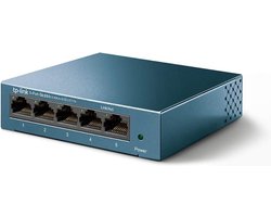 Netwerk Switch - 5 Poorts - Internet Splitter - Ethernet - Voor Internetkabel - 5 Gigabyte - Metalen Behuizing