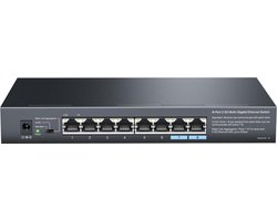 Netwerk Switch - 8 Poorten - VLAN - 2.5G - Internet Splitter - Ethernet - Voor Internetkabel