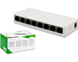 Netwerk Switch – Internet Kabel Hub - 8 Poorten Verdeler - Internet Switch - RJ45 splitter