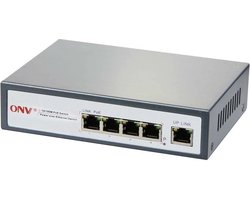 ONV 31004P-N - PoE Switch 4+1 poort - IEEE802.3af - 10/100Mbps