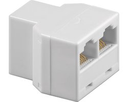 RJ45 splitter - ISDN splitter - Geschikt voor UTP / RJ45 / ISDN - Wit - Allteq