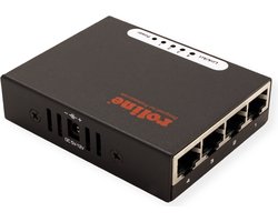 ROLINE Gigabit Ethernet Switch, Pocket, 4-Poorts