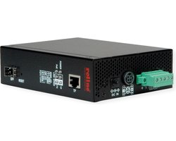 ROLINE Industriële Converter Gigabit Ethernet - Dual Speed ​​100/1000 Glasvezel, met PoE-functie