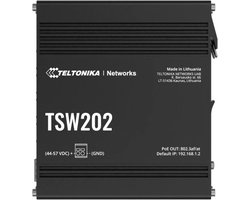 Teltonika TSW202 Managed L2 Gigabit Ethernet (10/100/1000) Power over Ethernet (PoE) Aluminium, Blauw