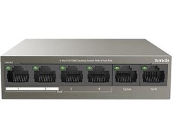 Tenda TEF1106P-4-63W Netwerk switch 6 poorten 10 / 100 MBit/s PoE-functie