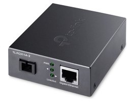 TP-Link TL-FC311A-2 netwerk media converter 1000 Mbit/s Single-mode Zwart