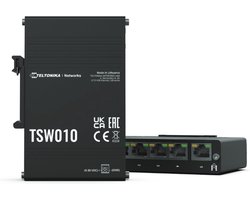 TSW010 DIN Rain Switch 5 x - Fast Ethernet (10/100) - Power over Ethernet (PoE)