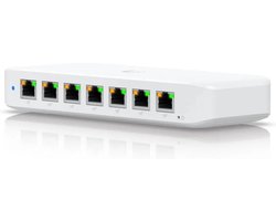 Ubiquiti UniFi Ultra 210W Switch - 8x Gigabit Ethernet - 7 PoE/PoE+ poorten - 1 PoE++ poort - 210W AC-adapter - Wit