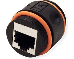 VALUE RJ-45 koppelstuk, afgeschermd, Cat.6A (Class EA), Outdoor/Industrial, zwart