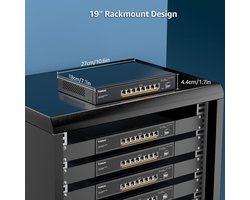 YuanLey 9-poorts 2.5G PoE Switch: Snelle en betrouwbare netwerkconnectiviteit voor uw apparaten