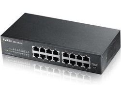 Zyxel GS1100-16 - 16-Port Gigabit Ethernet Unmanaged Switch - Fanless Design