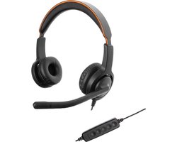 Axtel Voice UC40 duo NC USB koptelefoon voor PC/Laptop | Office Headset, Thuiswerk en Muziek | Skype for Business