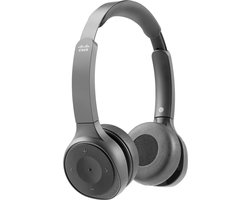 Cisco 730 Headset Bedraad en draadloos Hoofdband Oproepen/muziek Bluetooth Zwart, Koolstof