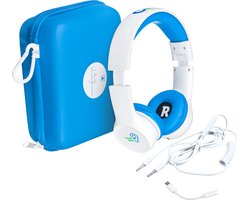 Clevy Hearsafe (Max 85 dB) - Koptelefoon voor kinderen met case en USB-C adapter - Blauw - Ontworpen voor de schoolklas - Kids Headphone - Headset