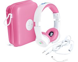 Clevy Hearsafe (Max 85 dB) - Koptelefoon voor kinderen met case en USB-C adapter - Roze - Ontworpen voor de schoolklas - Kids Headphone - Headset