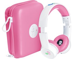 Clevy Hearsafe (Max 85 dB) - Koptelefoon voor kinderen met case - Roze - Ontworpen voor de schoolklas - Kids Headphone - Headset