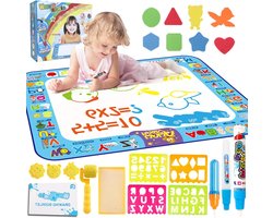 Extra Large Kids Aqua Water Drawing Mat - Age 3 4 5 6+ - Magic Water Pens - Reusable - 100×75cm