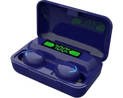 Foney Draadloze oordopjes donker blauw | Bleutooth 5.1 | Touch control | ingebouwde powerbank | Inclusief accessoires