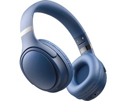 Koptelefoon Bluetooth - Draadloze Koptelefoon - Koptelefoon Draadloos met Microfoon - 55+ Uur Batterijduur - Over Ear - Passieve Noise Cancelling - Inklapbaar - Blauw