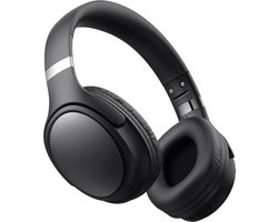 Koptelefoon Bluetooth - Draadloze Koptelefoon - Koptelefoon Draadloos met Microfoon - 55+ Uur Batterijduur - Over Ear - Passieve Noise Cancelling - Inklapbaar - Zwart