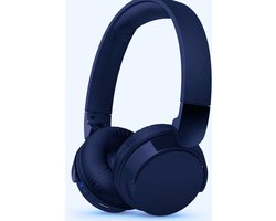 Leichte On-Ear Draadloze Bluetooth Hoofdtelefoon Met Passieve Geluidsisolatie - 55 Uur Afspeeltijd -Natuurlijke Geluid - Heldere Gesprekken - Dynamische Bass - 2 Uur USB Opladen - Blauw