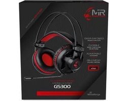 MediaRange MRGS300 hoofdtelefoon/headset Bedraad Hoofdband Gamen USB Type-A Zwart, Rood