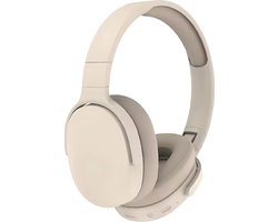 NEXTGEN24© Koptelefoon - Draadloze Koptelefoon - Sport Koptelefoon - Noise Cancelling - Bluetooth - Headset - Over Ear - Draadloos - USB-C - Met Draad - Beige