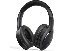 PowerLocus MoonFly Headphones Over-Ear with Passive Noise Cancelling, 70 Hours Battery Life and USB-C Charging, Wireless Headphones, Voice Assistant Activation (Non-ANC Black/Grey)