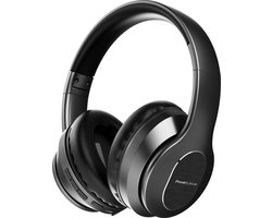 PowerLocus P6 draadloze Over-Ear Koptelefoon Inklapbaar - Bluetooth Hoofdtelefoon - Met microfoon - Zwart Metaal