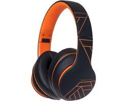 PowerLocus P6 draadloze Over-Ear Koptelefoon Inklapbaar - Bluetooth Hoofdtelefoon - Met microfoon - Zwart/Oranje