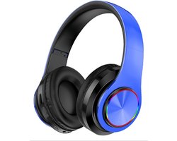 Pro-Care Excellent Quality® Headset met Microfoon LED verlichting - Headset Draadloos - Bluetooth - Active Noise Reduction - SD card mogelijkheid - Kleur Blauw