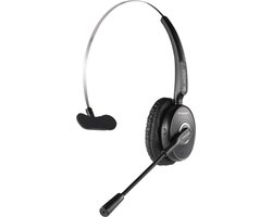 ProMate® Draadloze Mono Headset, Premium Bluetooth Hoofdtelefoon met Ruisonderdrukkende Microfoon, HD Stem, Ingebouwde Bediening en Verstelbare Hoofdband voor Skype, Spreker op het Podium, Lesgeven, Engage, Klantenservice, PC, Laptop, Taxi.