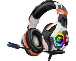 StayPowered Gaming Headset - Ultiem Surround Sound - Noise Cancelling Microfoon - Comfortabel en Duurzaam - Multiplatform Compatibel - RGB LED Verlichting - Stevige Gevlochten Kabel - Legerprint - Levering Sneller dan Aangegeven!