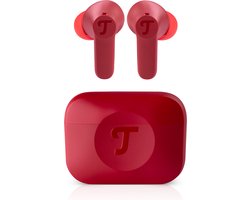 Teufel AIRY TWS 2 - In-ear bluetooth koptelefoon, actieve noise cancelling, draadloze oortjes met oplaadcase , ruby red