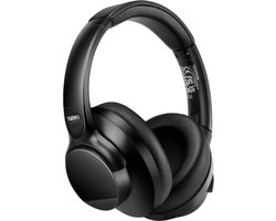 Tuinyo - Draadloze koptelefoon met noise cancelling - Over ear - 60 Uur speeltijd - Diepe bas - Hi-Fi Stereo geluid - comfortabele oorkussens - Inclusief reisetui - Zwart