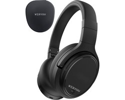 WERYOU UltraTone ANC - Koptelefoon met Bluetooth 5.4 - Active Noise Cancelling - Hoofdtelefoon Draadloos - +80u batterijduur - Hybrid ANC tot 35dB - ENC Hansfree bellen - Incl. Opbergcase - Zwart