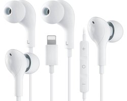 2x Bedrade Oordoppen - Geschikt voor Apple iPhone Oortjes met Draad - In-Ear Oordopjes