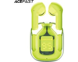 ACEFAST T6 Draadloze Oordopjes Youth Green - Met draadloos oplaadbare case - Noise Cancelling Oortjes - Bluetooth 5.0 - Stijlvol & Clean Design