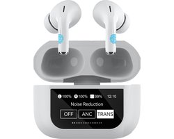 Bluetooth Oordopjes - Draadloze oortjes - Oortjes draadloos - Geschikt voor iPhone 12/13/14/15/16 Plus, Pro, Pro Max, iPad Pro, Air, 2022 en Samsung Galaxy A55, S24, Samsung Tablet S9 Plus, A9 etc. - Touch Display - Noise Cancelling - Bluetooth 5.4