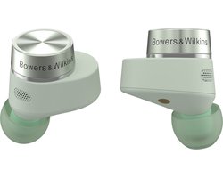 Bowers & Wilkins PI5 S2 Bluetooth oordopjes met Noise Cancelling, Meeslepend geluid en Draadloos opladen - Sage Green