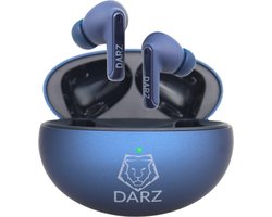 DARZ Draadloze Oordopjes - Draadloze Oortjes Bluetooth - Oordopjes Draadloos - Oortjes Draadloos - Bluetooth Oordopjes - Sport Oordopjes met Ruisonderdrukking - ANC en ENC - Blauw