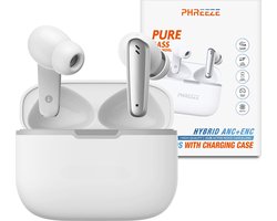 Draadloze Oordopjes Noise Cancelling - Bluetooth Oordopjes - Draadloze oortjes - Oortjes draadloos - Wit