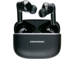 Grundig Draadloze Oordopjes - Bluetooth Oordopjes - Active Noise Cancelling ANC+ENC - Oortjes Draadloos met LED Display - Earbuds Incl. Oplaadcase - USB-C - Bluetooth 5.3 - Zwart