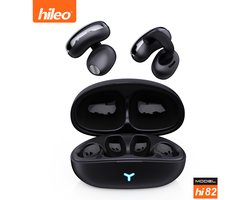 hileo hi82 - Draadloze Oordopjes met Oplaadcase – Zwart - Ear clip Air Conduction - Sport - Open-Ear - Bluetooth V5.3 – Draadloze oortjes – Geschikt voor IOS/Android