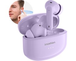 iMoshion Aura Pro Earbuds - Draadloze Oordopjes met Active Noise Cancelling (ANC) - Wireless Bluetooth Earphones - Oortjes - Lavender Lilac