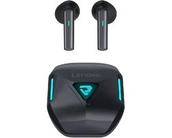 Lenovo - TG132 - Bluetooth 5.3 - Draadloze oordopjes - Ergonomisch - Noise-cancelling - Waterbestendig - Sport - Gamen - Reizen - Zwart