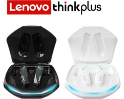 Lenovo ThinkPlus GM2 Pro - 2-Pack - Bluetooth 5.3 - Draadloze oordopjes - Ergonomisch - Noise-cancelling - Waterbestendig - Sport - Gamen - Reizen - Zwart & Wit