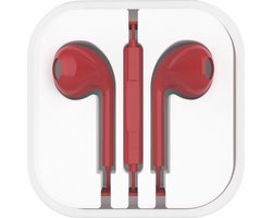 Nieuwe Oorjes met draad en Microfoon Model NC3199 2023- 3.5mm Audio jack - In Ear Oordopjes - Rood oordopjes - 120cm kabel (Rood)