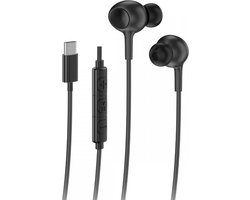 Oortjes met Draad - USB-C Aansluiting - In-Ear Oordopjes met Draad - Bedrade Oortjes - Oortjes met Draad en Microfoon - Zwart